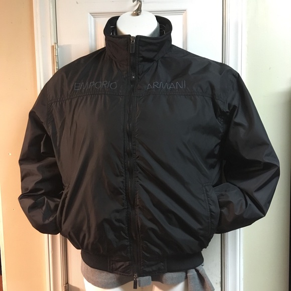 Emporio Armani Ae7 Black Zip Up Parka 
